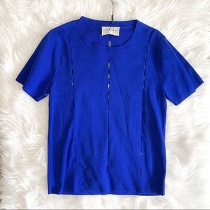 NWT Public School Blue Knit Top size S